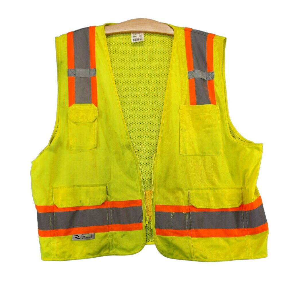 Radians Class 2 Level 2 Reflective Vest Mens Size 2X Green SV6G
